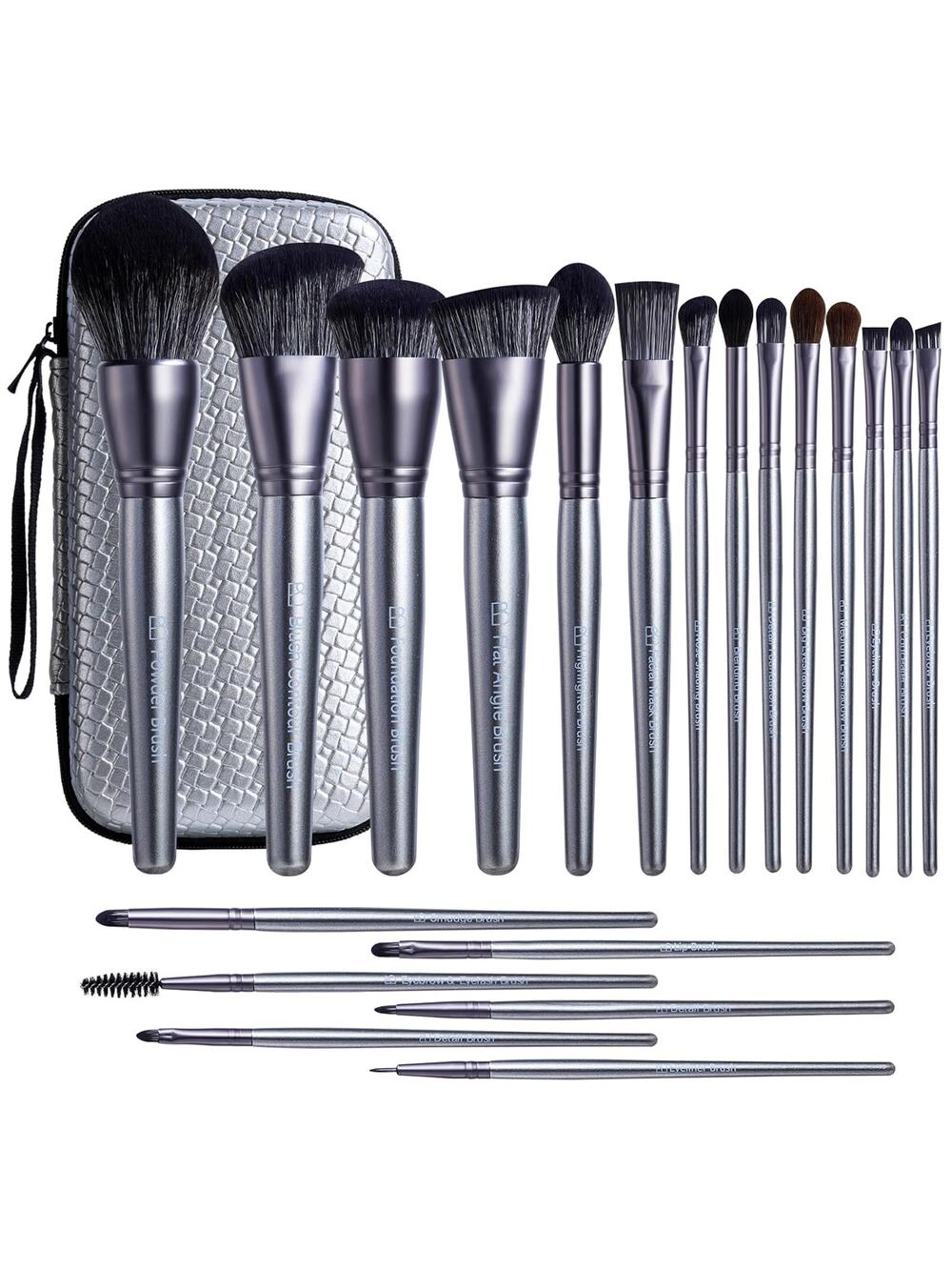20-Piece Makeup Brush Set with Travel Case